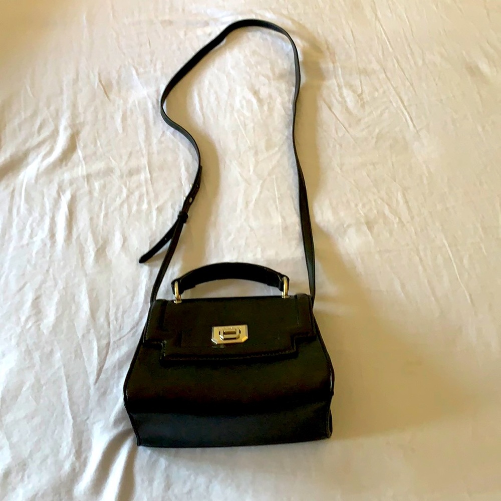 BCBG Black Faux Leather Purse